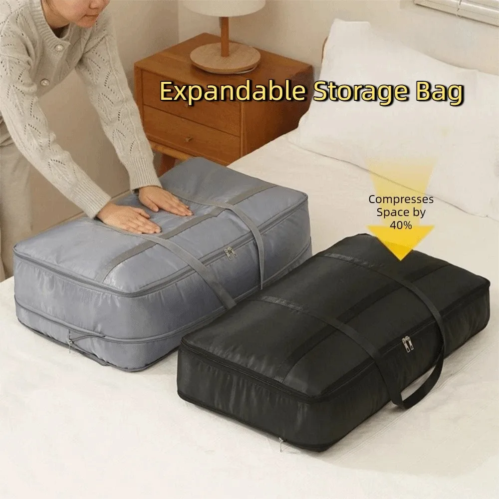 

Large Capacity Expandable Storage Bag Save Space Folding Compression Storage Bags with Zipper Down Jacket Organizer Dorm