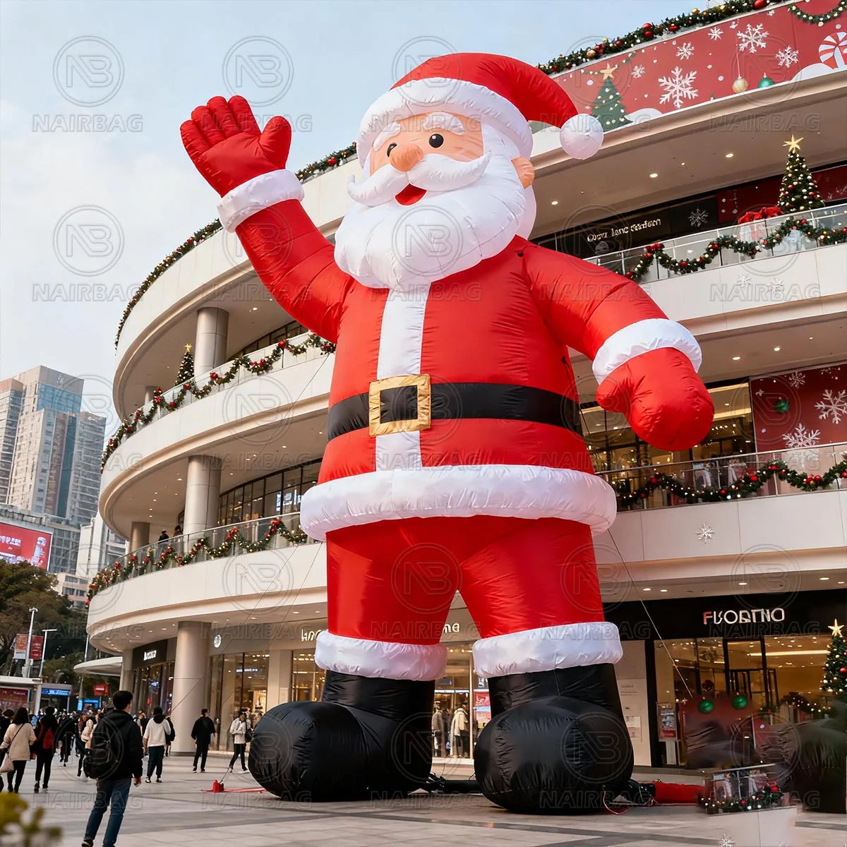 Duży dmuchany Święty Mikołaj do użytku wewnątrz i na zewnątrz, 4,8m, 6m, 7,9m, model powietrzny idealny do dekoracji świątecznych.