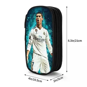 مقلمة رونالدوس لكرة القدم ، صندوق قلم Cr7 للطلاب ، حقائب قلم رصاص كبيرة ، قرطاسية اللوازم المدرسية أفضل 10 إطارات مبيعات CR7 - رقم 7