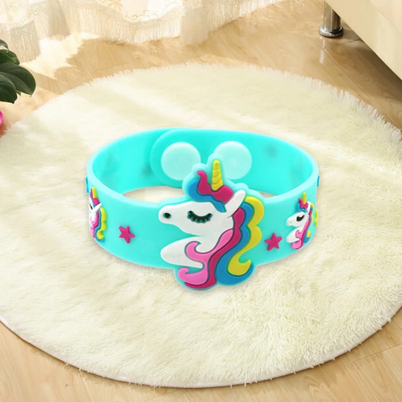 1PCS Trendy Children Lovely Animal Unicorn Silicone Wristbands Rubber Bracelets Toys For Kids Boys Girls Adults Christmas Gifts