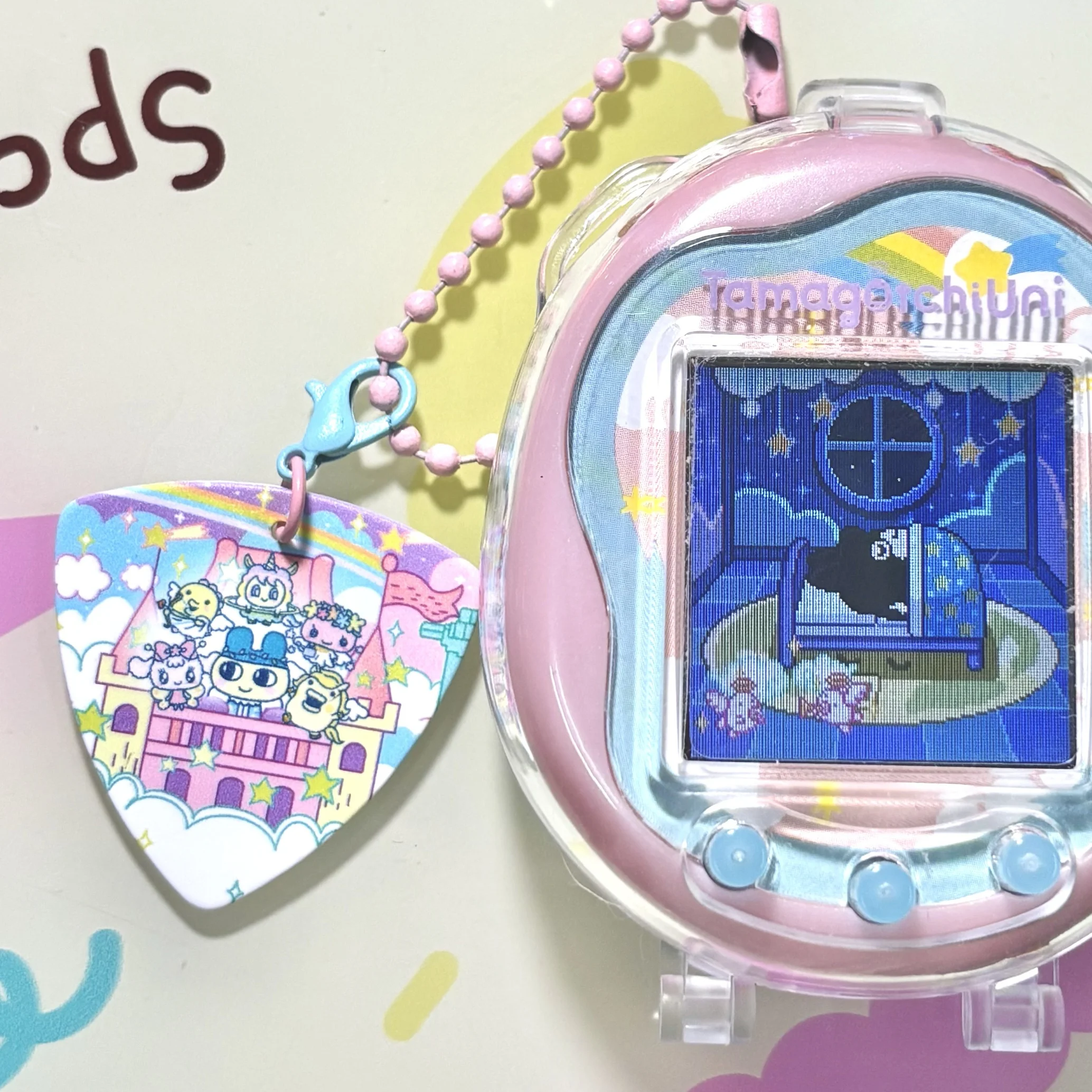 Подвеска-цепочка Тамагочи Uni Pix встречает Дьявол Ангел Берри Sanrio Band Кулон Тамагочи Аксессуары