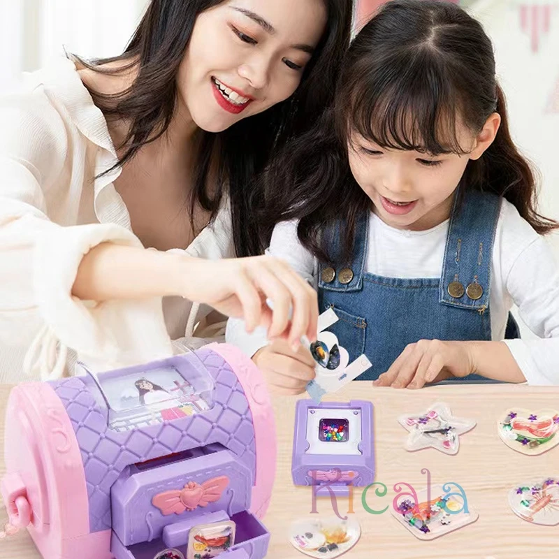 BRICOLAGE Autocollant Maker Jouets Apprentissage Précoce Jouets Éducatifs Parti Faveur Créatif Fait Main 3D Autocollant Machine Pour Filles Garçons