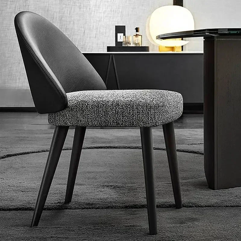 

For Nordic Modern Dining Chairs Living Room Black Adults Soft Chair Armrest Floor Sillones Modernos