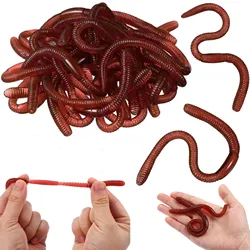 10Pcs Simulated Insects Earthworms Toy Soft Rubber Floor Dragons Props Halloween Party Props Maggots Prank Toys Children's Gift