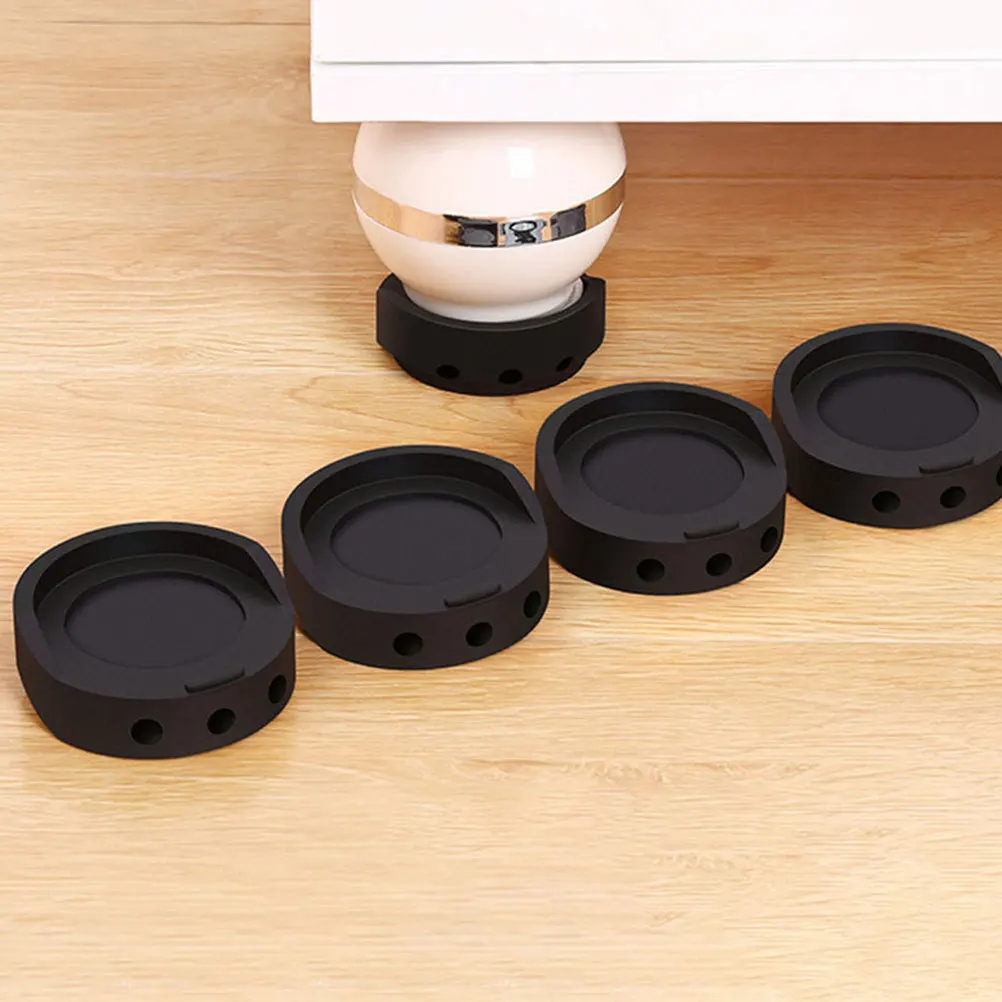

4pcs Shockproof Anti-Slip Pads Washing Machine Foot Mats Refrigerator Fridge Stand Base Furniture Holder Rack Accessory Non-Skid