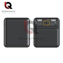 1Pcs Mini 3 18650 Batteries Power Bank Dual USB Battery Pack Digital Display Transparent Screen Power Bank For Xiaomi Lphone