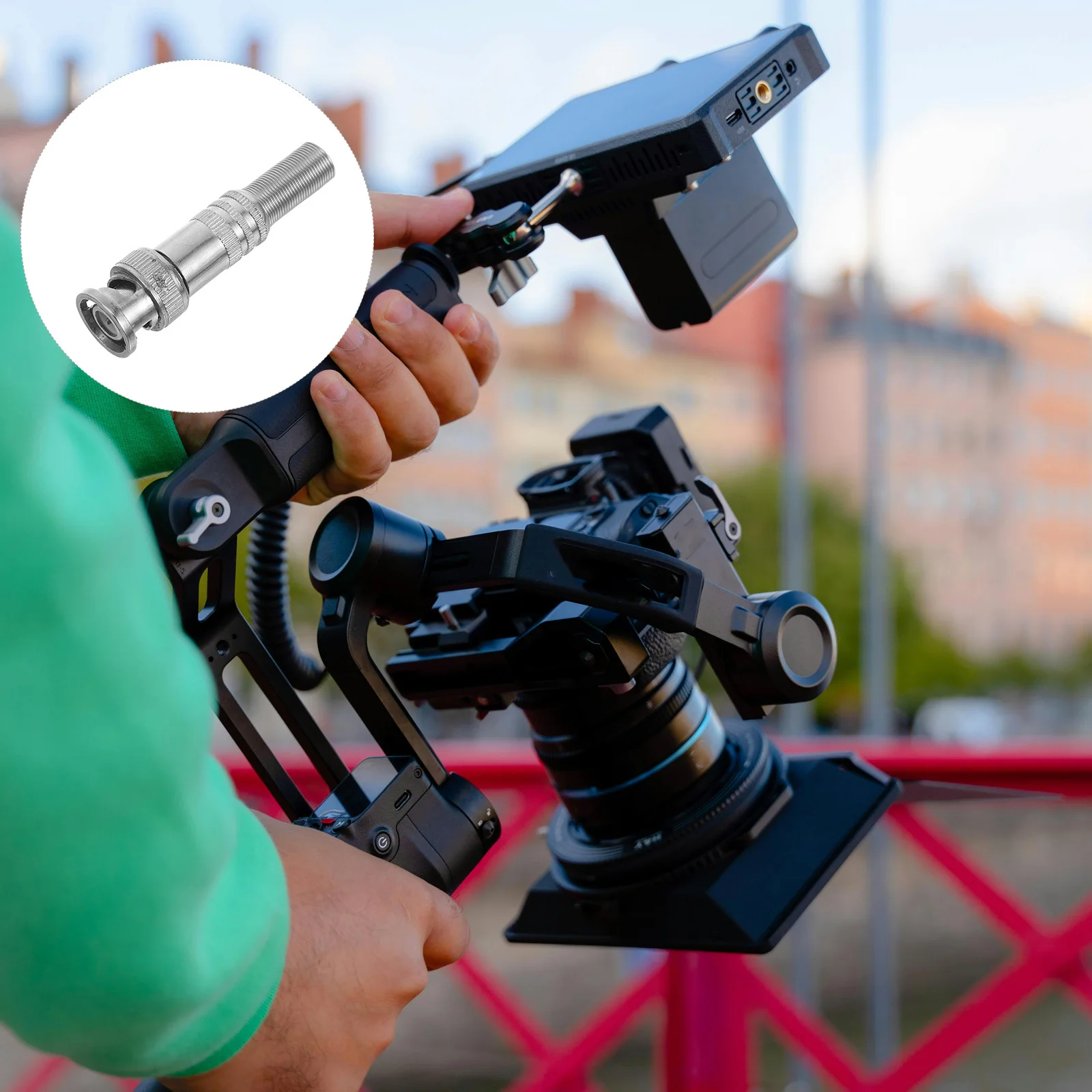 

6Pcs Metal Core Video Connector Solderfree Crimp Male Coaxial Cable Adapter High Definition Camera Security Connector