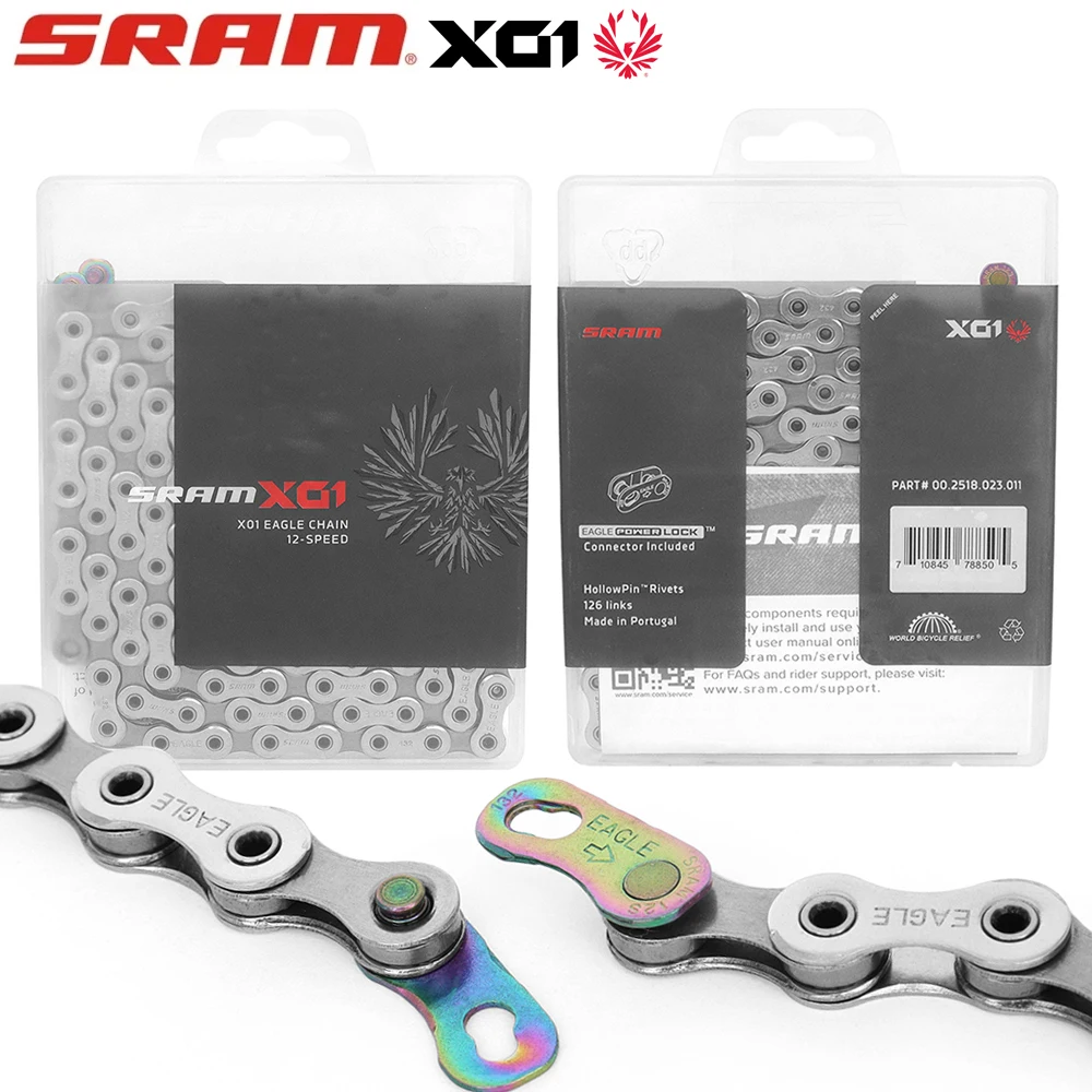 

SRAM X01 Eagle Bike Chain PowerLock 12 Speed 126 Links MTB Road Bike Chain with Hollow Pin Original Bicycle Parts