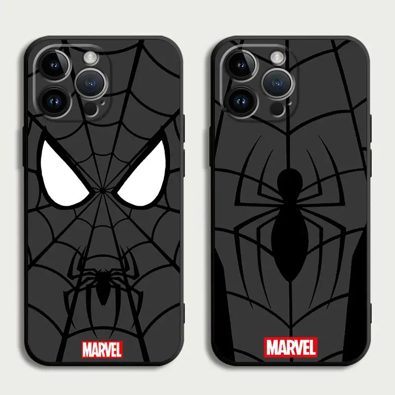 

phone Cases for iphone 14 case 11 12 15 Pro XS Max 8 13 Mini X SE 7 16 Plus funda Antiscratch cover Marvel Red Amazing Spiderman