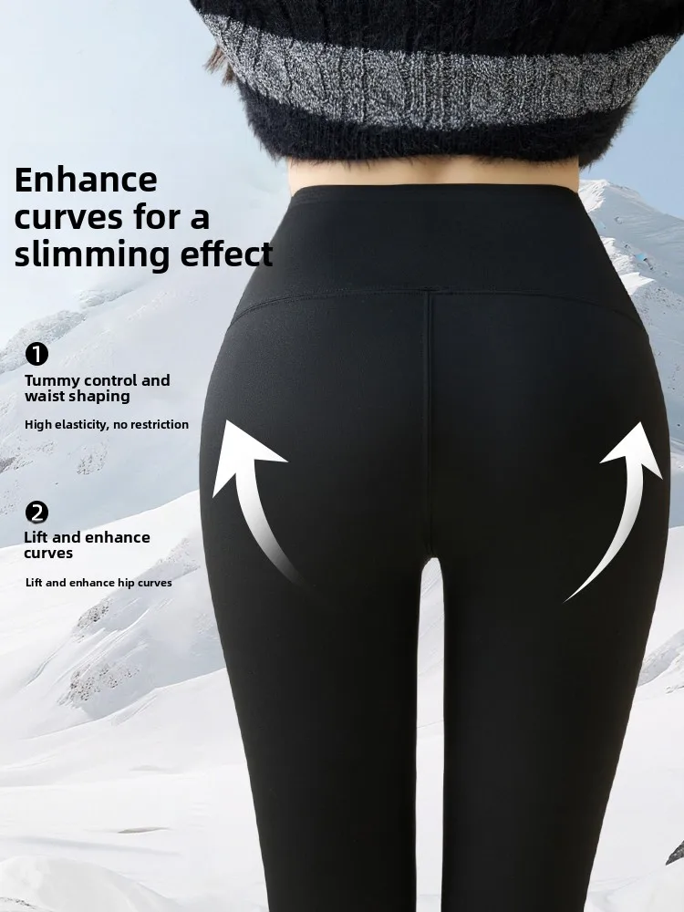 ハイウエスト裏地付きアールスキンヨガパンツ レディース ブーツカットパンツ スリミング ボトムパンツ カジュアルロングパンツ