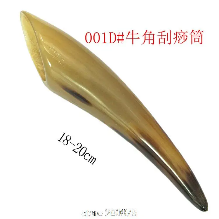 18-20CM Big Gua Sha Tool Tibet Natural Yak Horn Crafts Chinese Medical Technique Tea Spoon