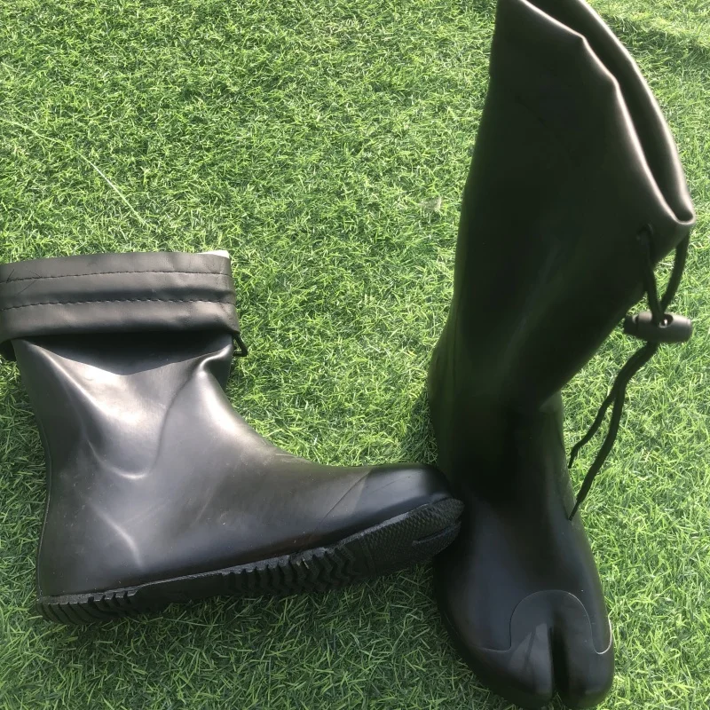 Unisex PVC Waterproof Knee-Type Soft Rubber Boots Farmer's Separate Toe for Working in Field Farmland Rice Paddy Fishing Waders view 3