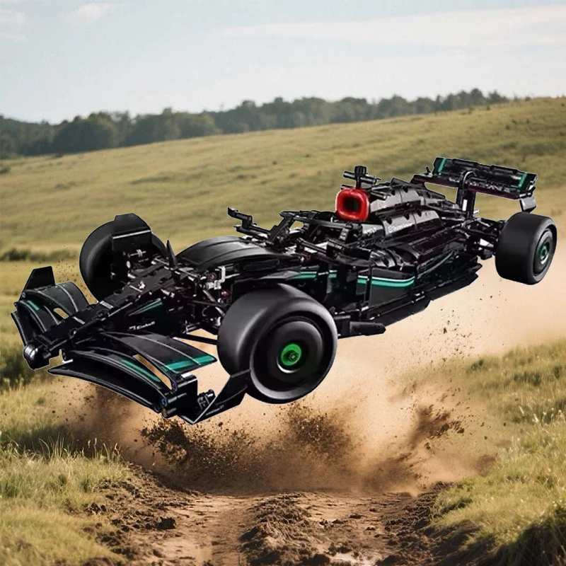 売れ筋の黒色組み立て式車のブロック 1:8 モデルディスプレイ装飾玩具 男の子 大人 クリスマス 誕生日プレゼント