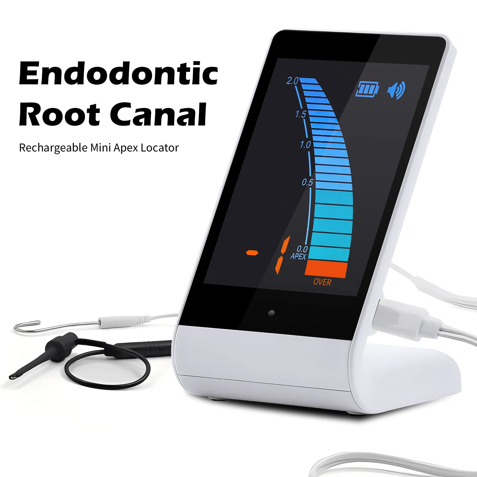 

Dental LCD Endo Micro Apex Locator MINI Endodontic Root Canal Finder Measure Instruments Rechargeable