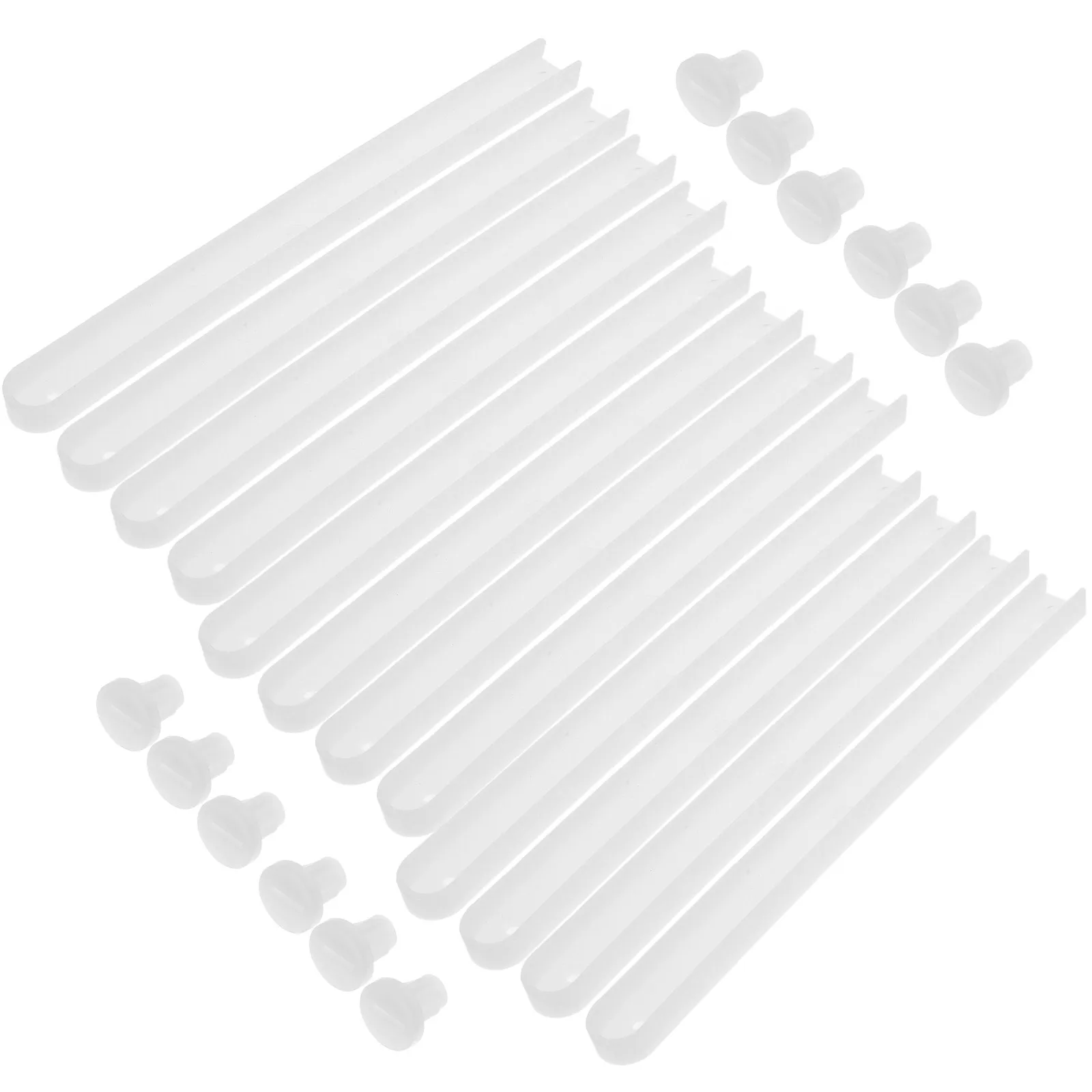 6Sets Plastic Drawer Slides Smooth Bearing Low Noise Sturdy Household Drawer Rails Replacement Accessories Cabinet Side Track