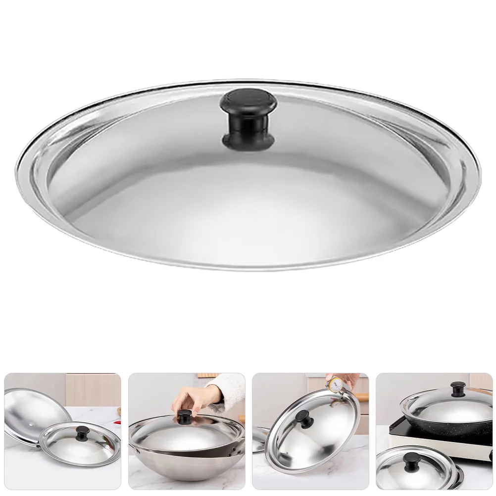 

Pot Cover Replacement Lid Kitchen Lids for Pans Stainless Steel Wok Universal Pots