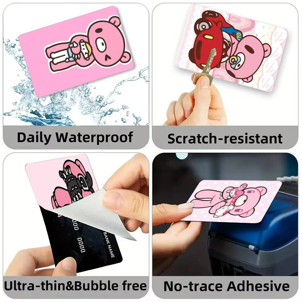 G-Gloomy Bear CUTE Credit Card HD Stickers Small Chip Waterproof Sticker Game Card Decal Gift