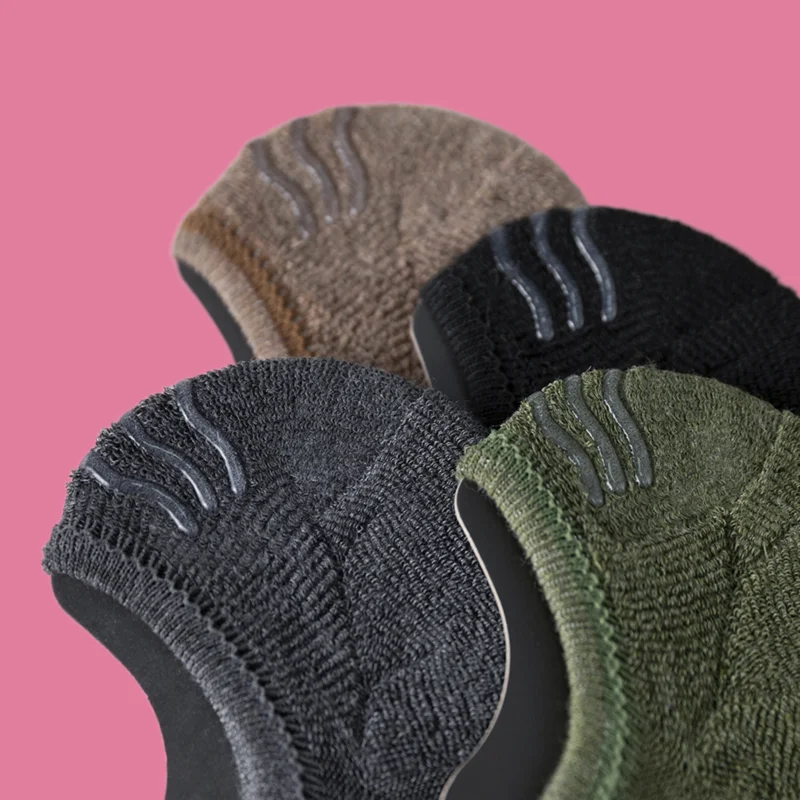 5 Paar Knöchel lässige weiche, tief geschnittene, rutsch feste, atmungsaktive Sommer-Herren-Socken für hochwertige Baumwoll-Crew-Kurz socken für Männer