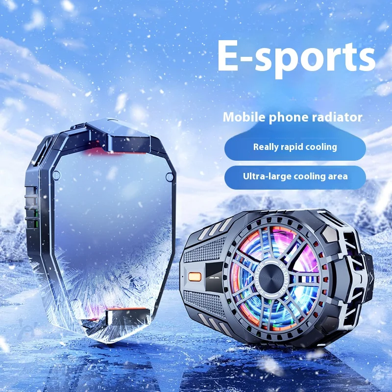 X25 Air Cooler Plug-in Black, Phone Cooler Semiconductor Three-Speed Cooling for Gaming and Live Streaming