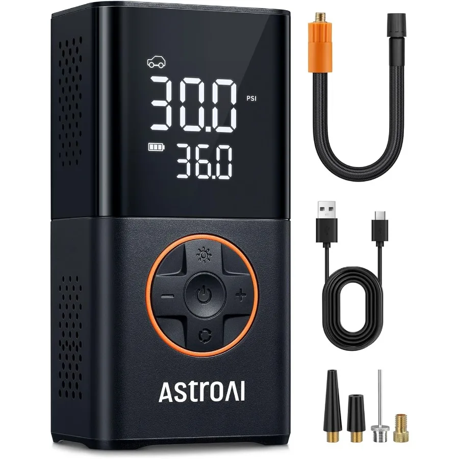 

L7 Tire Inflator Portable Air Compressor Cordless Mini Bike Pump with Digital Dual Values Display 150 PSI Car Tires Air Pump wi