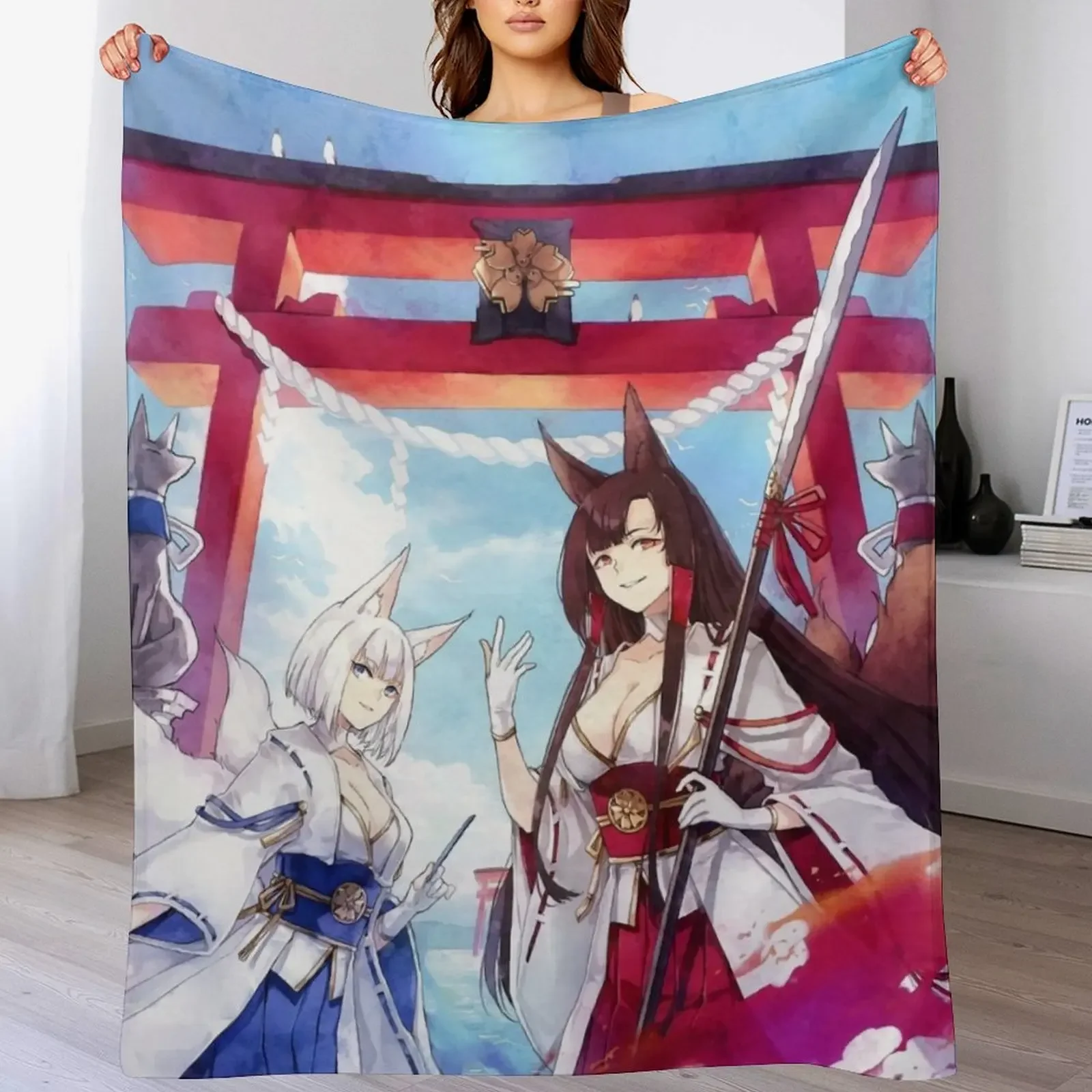 

Akagi and Kaga Throw Blanket Fashion Sofas Thins Loose christmas decoration Blankets