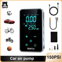 Inflador de Neumáticos Eléctrico Portátil Inalámbrico de 150 psi con Pantalla Táctil/Teclado para Automóvil, Bicicleta, Motocicleta, Bomba de Aire Eléctrica