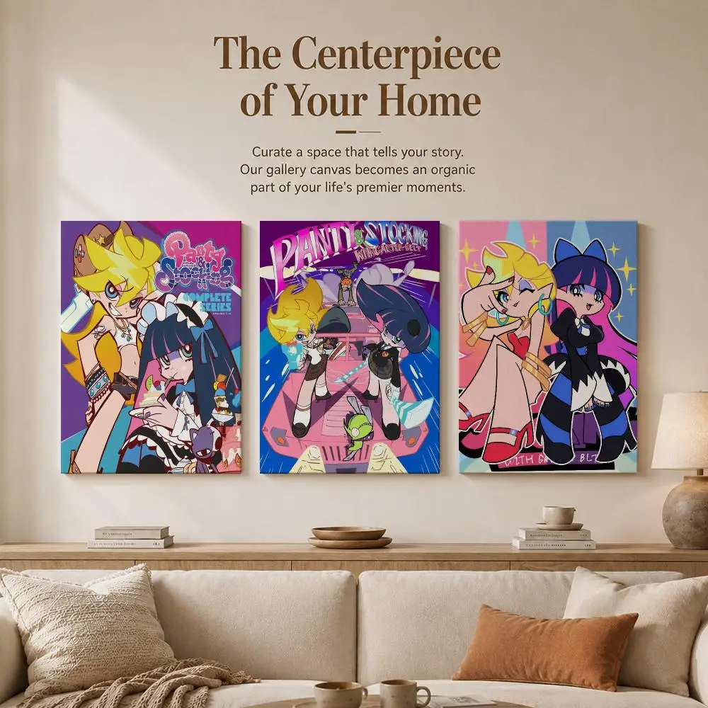 Panty Stocking With Garterbelt Framed Wall Painting Wood Canvas Poster For Living Room Bedroom Hallway Office Home Decor Gift