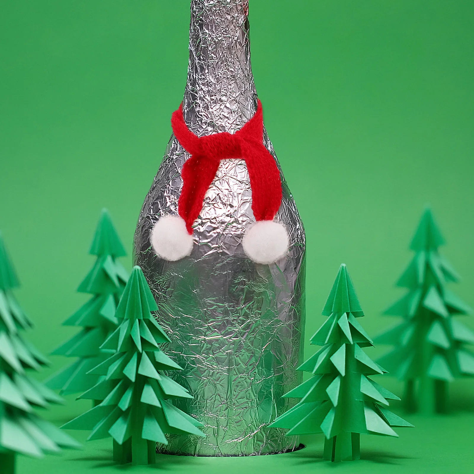 

40pcs Mini Christmas Scarf Knit Hat Set For Holiday Outfit Festive Accessory Collection Miniature Xmas Top Hats Wine Bottle