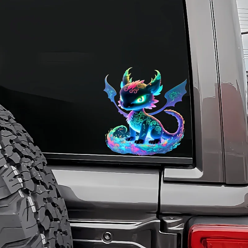 1PC Charming Colorful Dragon Motorcycle Stickers for Fuel Tank Waterproof Sunscreen DIY Car Trunk Bumper Windows Vinyl Decals - view 5