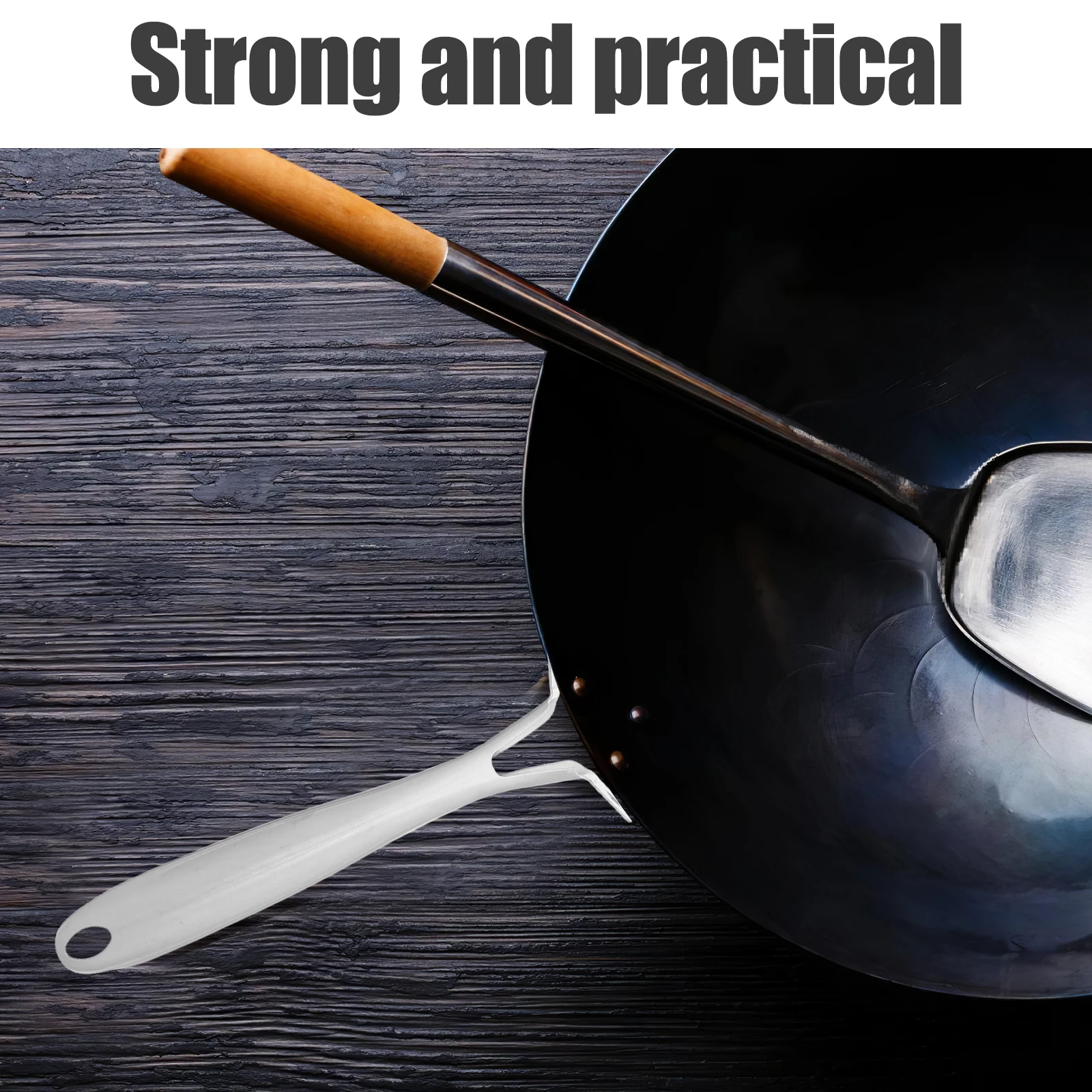 

2 Pcs Wok Pot Handle Anti-scalding Skillet Grip Cover Replacement for Stainless Steel Detachable Pan Heavy