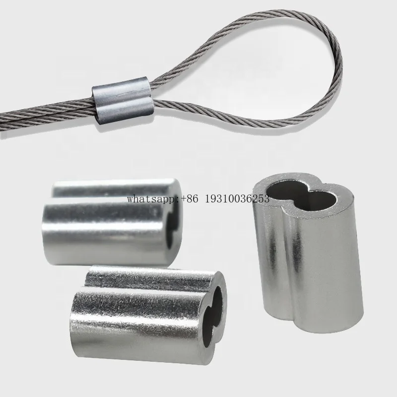 

Ceiling Light Fixtures Aluminum Double Barrel Cable Ferrule Crimper Crimping Sleeves Stainless Steel Wire Rope String Light