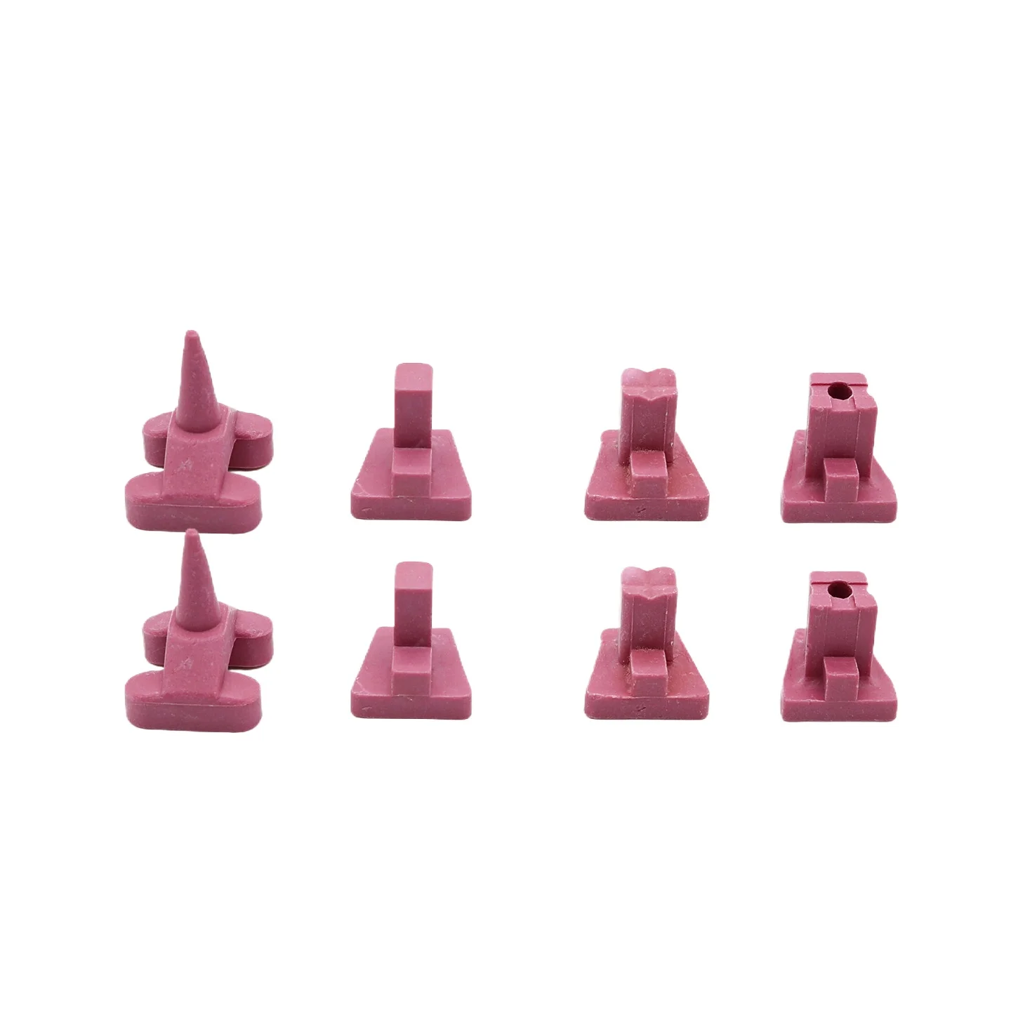 10Pcs Lab Single Tooth Burning Rack Tip Flat Flower Hole Factory Use Burning Rack Sintering Nail Single Burning Rack Accessories