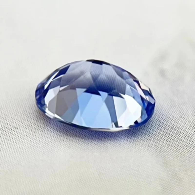 Lab Grown Sapphire Cornflower Color Oval Cut Top Quality Pendant Gemstones For Charms Jewel Making Selectable AGL Certificate