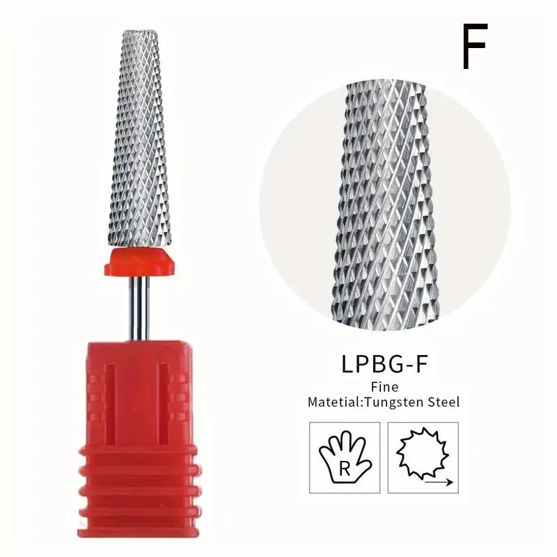 5-in-1 extra langes Nagelbohrer-Set aus Wolframkarbid, Sicherheits-Nagelstudio-Zubehör, effiziente Entfernung von Gel-Nagellack und Acryl N