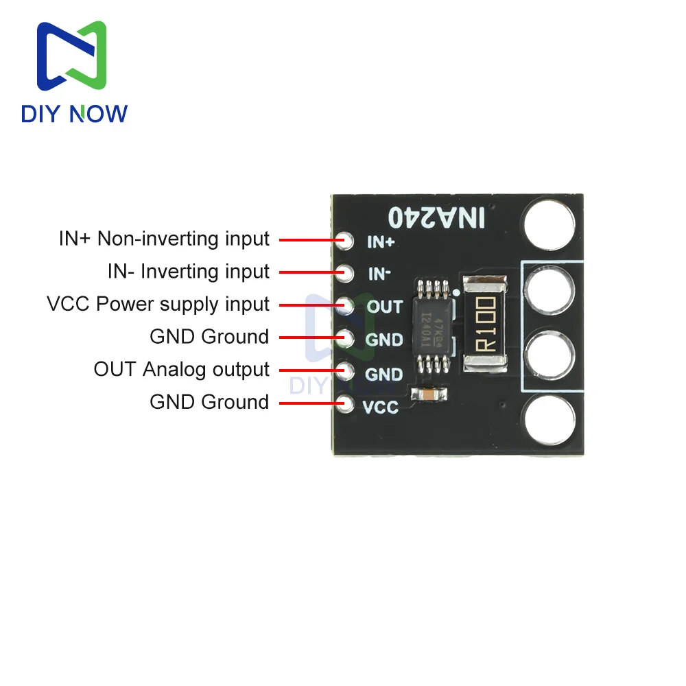 وحدة INA240 كسب 20/50/100/200 فولت/فولت وحدة مكبر للصوت للمراقبة الحالية واحصل التيار ثنائي الاتجاه