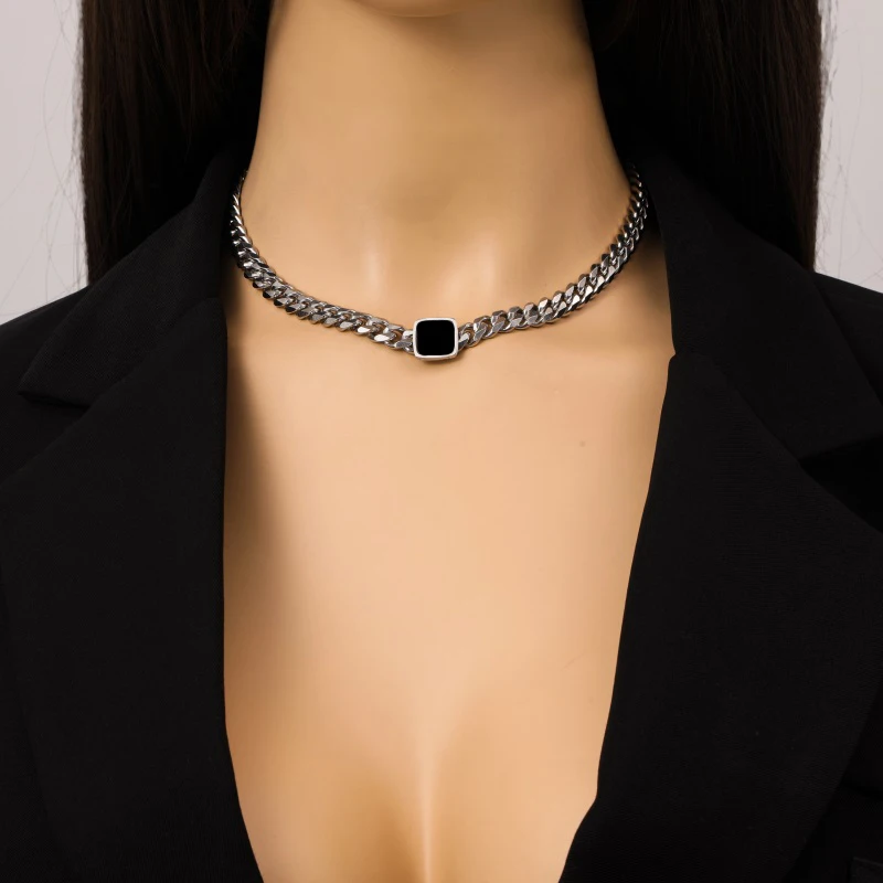 EILIECK 316L Stainless Steel Silver Color Chain Chokers Necklace For Women Fashion New Party Gift Neck Chain Jewelry Collar