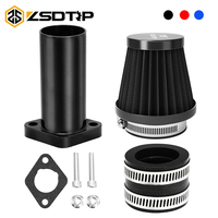 ZSDTRP CNC Intake Manifold Carburetor Adapter Engine Connector Air Filter Set for PWK 21-30MM VM24 VM28