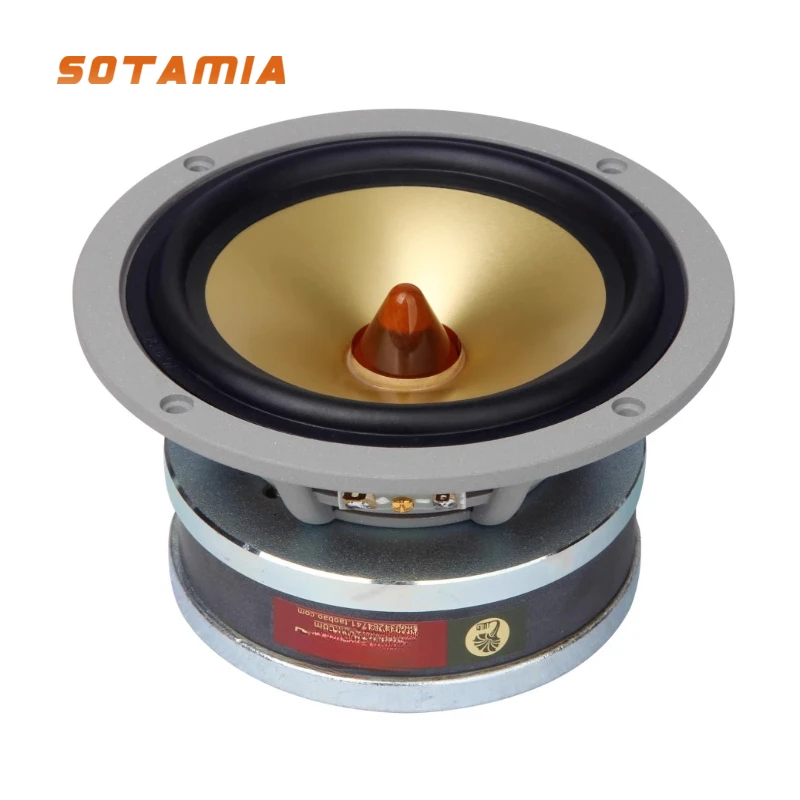 

SOTAMIA 1 шт. 5-дюймовый полнодиапазонный динамик 8 Ом 40 Вт алюминиевый бассейн HIFI мощный Bluetooth динамик Bluetooth звуковая коробка
