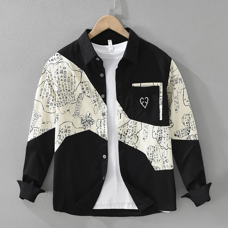 

2026 весна лето осень новые повседневные рубашки в полоску из чистого хлопка для мужчин одежда повседневная модная уличная одежда мужские топы