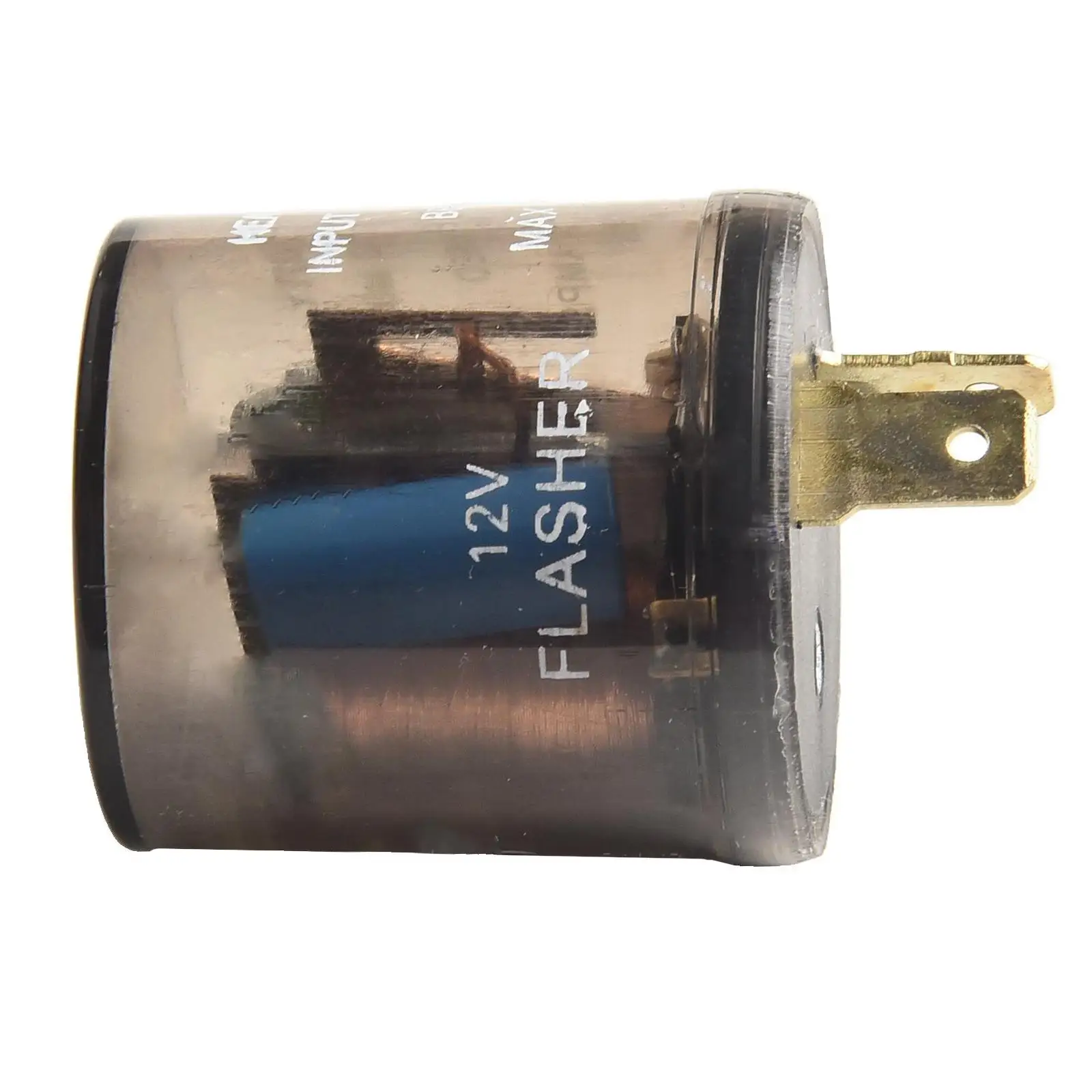 Electric Turn Signal 2 Pin Flasher Relay Stable Operating Environment Thickened ABS Material Heavy duty Pure Copper Coils