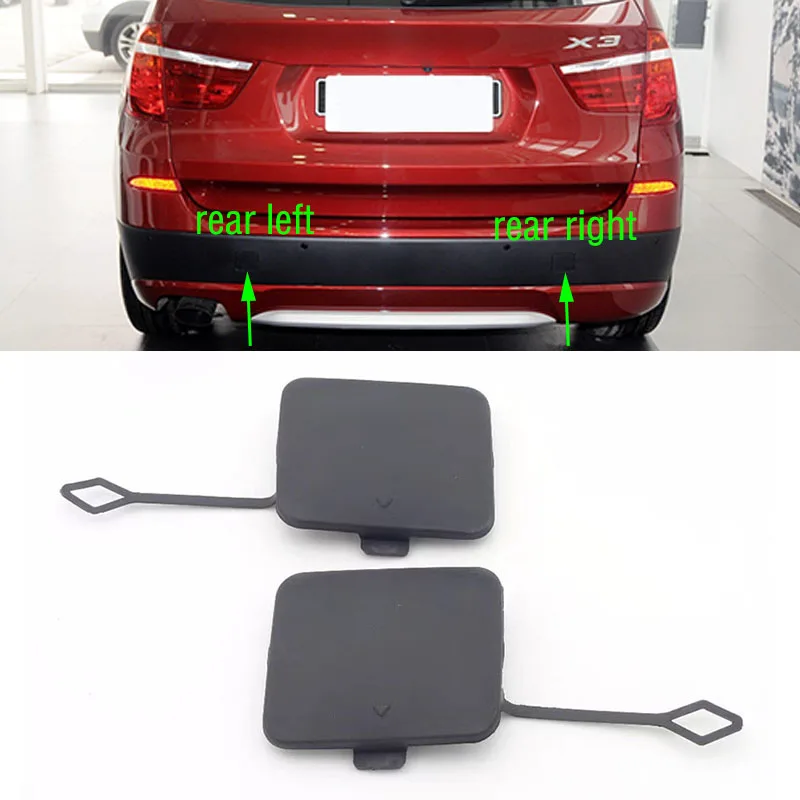 For BMW X3 F25 2011 2012 2013 2014 Car Front Rear Bumper Tow Hook Cover Cap Trailer Hauling Eye Lid 51117210474 51127272415