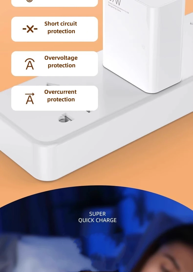 For Xiaomi 67W USB Super Fast Charger Power Adapter Mi 12 11 6A Type C Cable POCO X5 X4 Pro Note 9 10 11 Charging