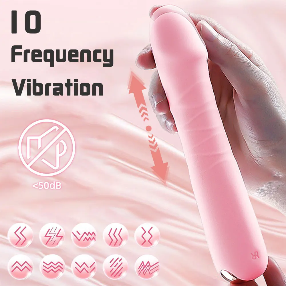 10 Modes Telescopic Vibrator for Women High Speed Motor G-Spot Climax Dildo Vibrating Female Masturbator Adult Sex Toy for Woman