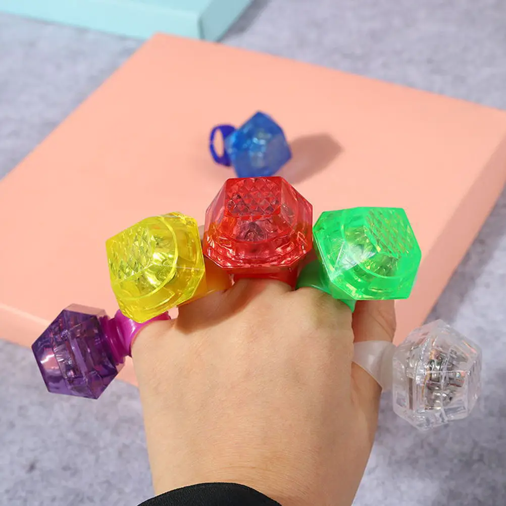 

6 шт. светящихся колец-игрушек для детей, имитирующие мигающие светодиоды, изящные сувениры для вечеринок