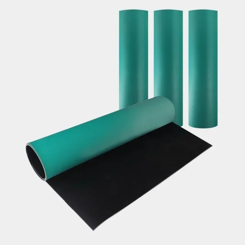 1000*500*2mm Anti-static Table Mat Green Rubber Non-slip Rubber Mat Work Laboratory Table Cloth Maintenance Table Mat