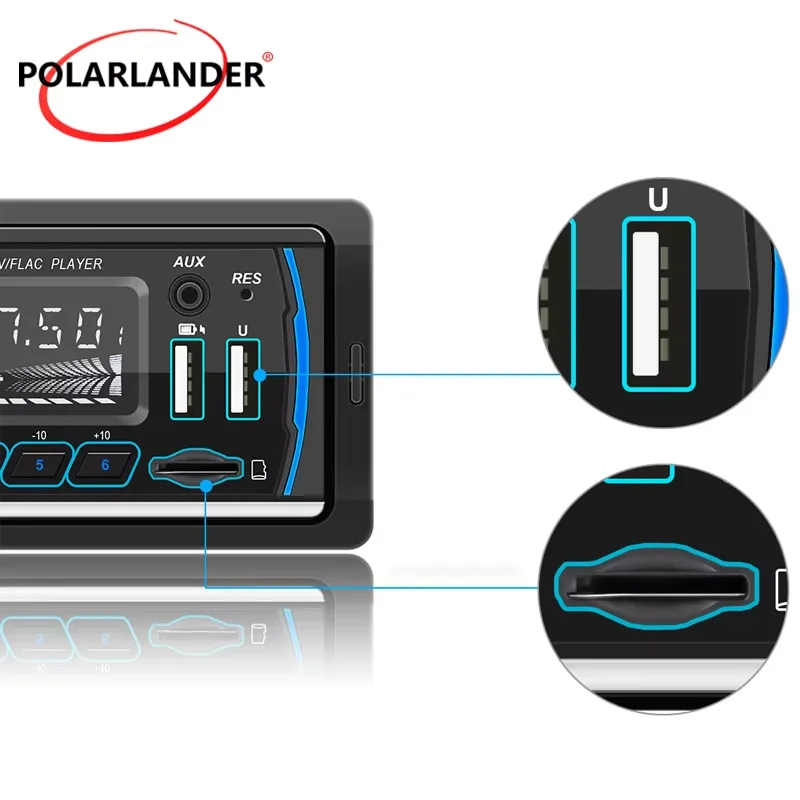 M4 DAB+ راديو سيارة بلوتوث - 12/24 فولت 60 وات × 4 USB SD FM RCA LCD جهاز تحكم عن بعد بدون استخدام اليدين