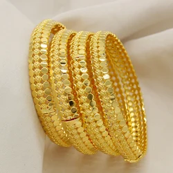 Middle East 1pcs Copper gold-Plated Bangles Dubai Fashion Jewelry For Summer Women Party Gift