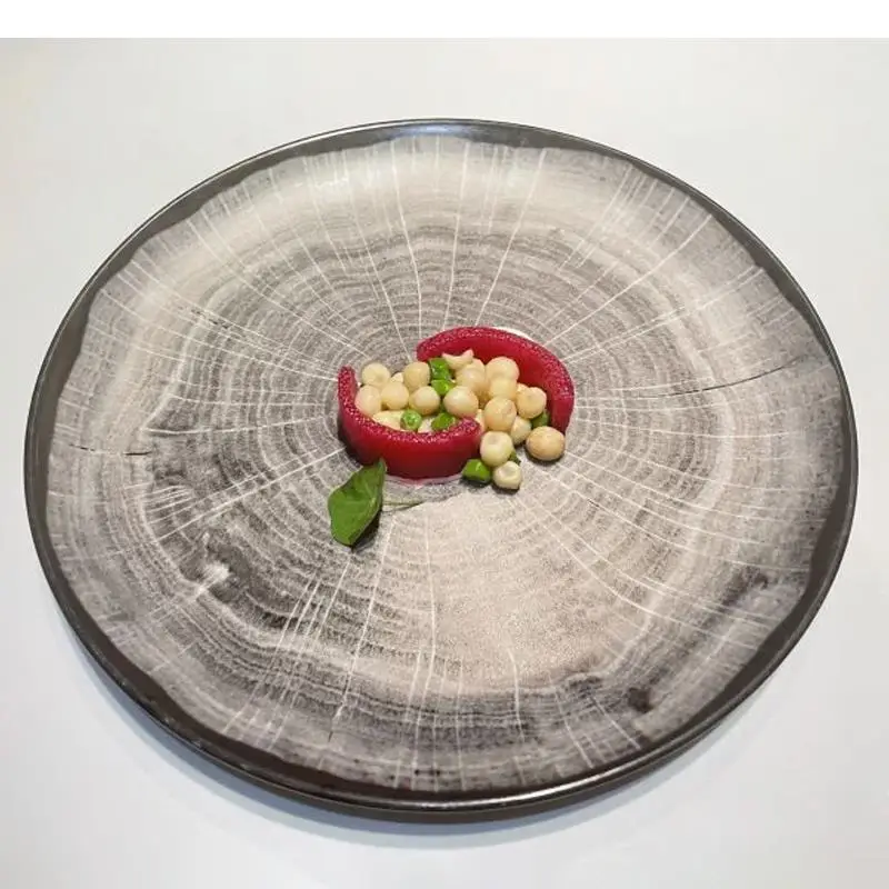 Ceramic Dinner Plate Tree Pattern Speciality Tableware Dessert Pastry Tray Steak Pasta Dish Home Restaurant Sashimi Sushi Plates