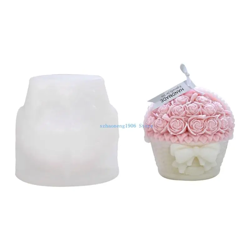 

85LF Flower Basket Shaped Silicone Mold for Handmade Wedding Decoration Mould
