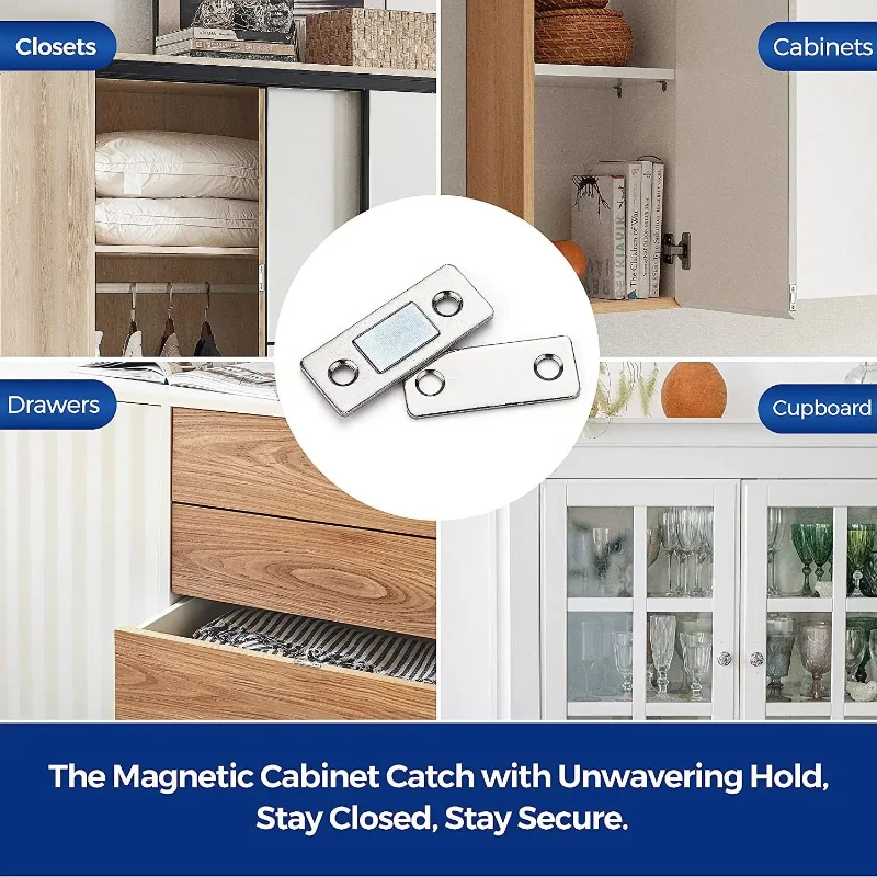 Strong Magnetic Cabinet Catches Ultra Thin Unvisible Cabinet Door Magnet Closer Catch Magnetic Latch Cupboard Flat Type